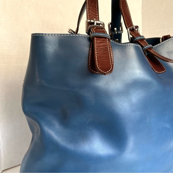 Nardelli Blue Leather Tote Bag - Picture 7 of 15